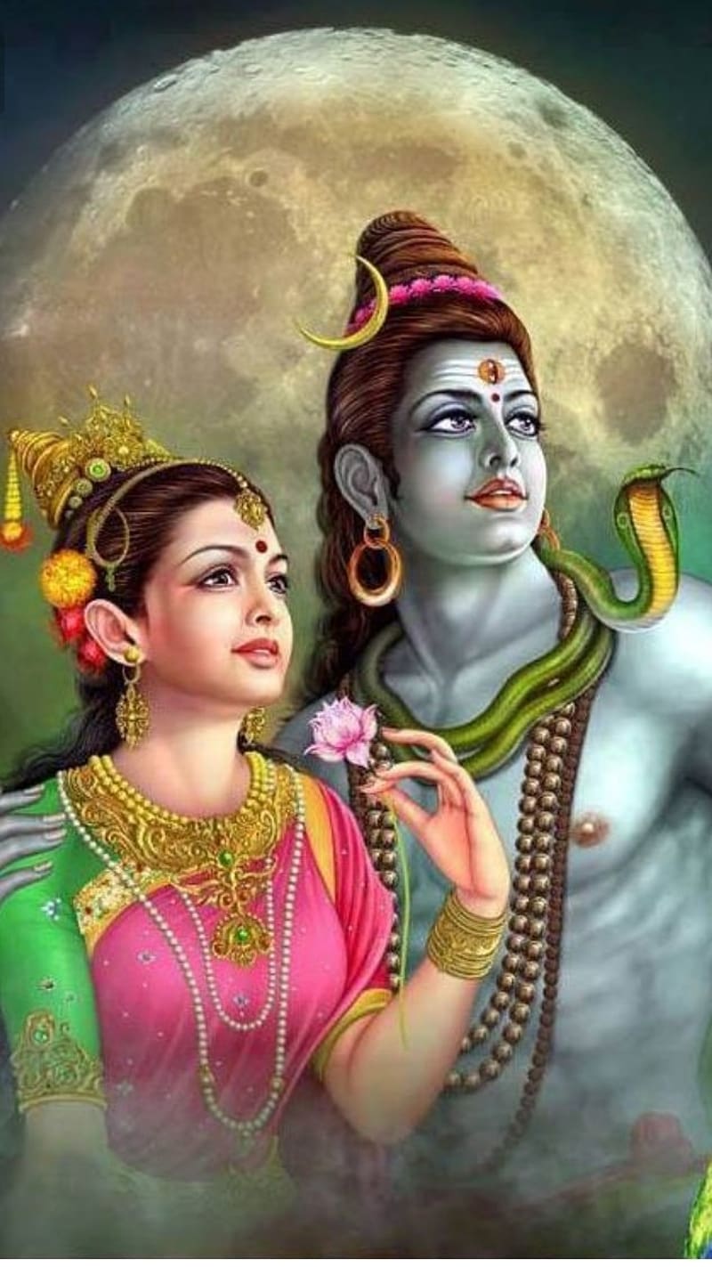 Shivam, devotional, shiv parvati, spiritual, HD phone wallpaper ...