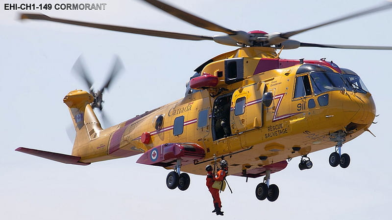 Cormorant, helicopter, ehichi, crew, 149, HD wallpaper