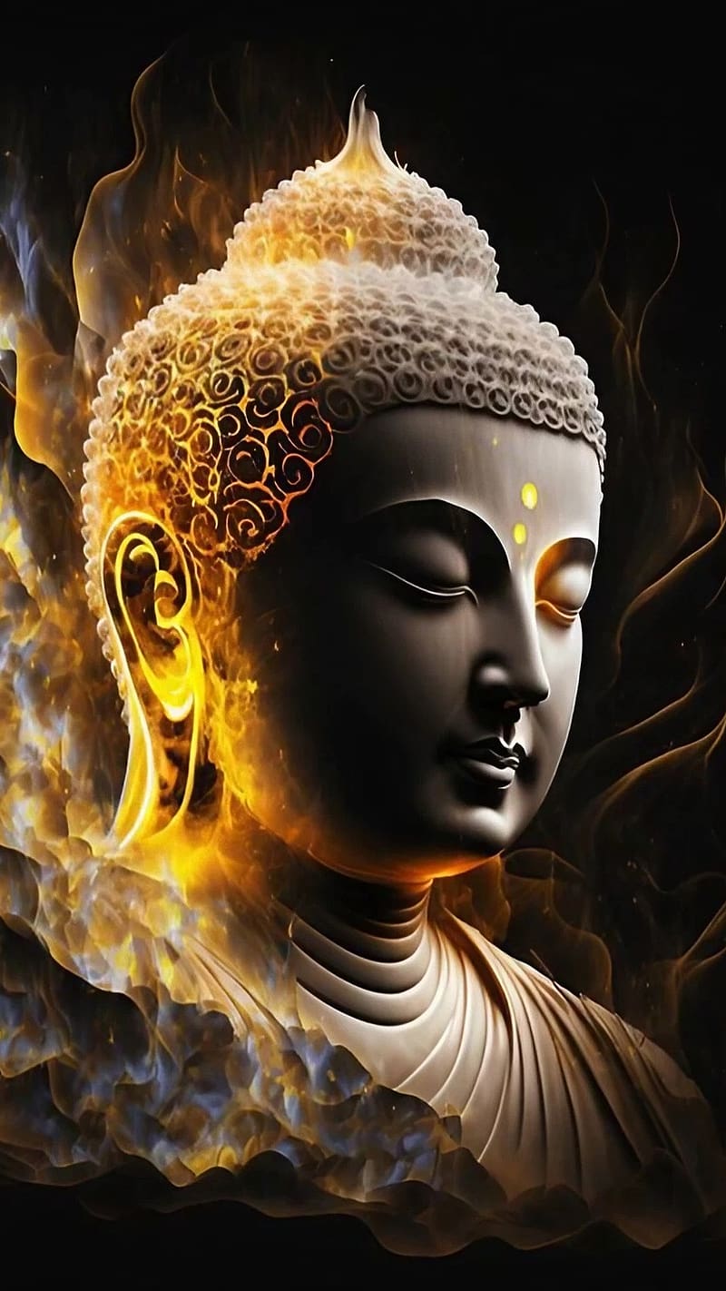 Buddh Bhagwan Ka, Lord Buddha Face, hindu god, bhakti, devotional, HD phone wallpaper