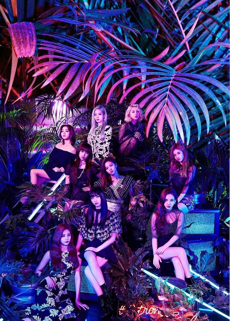 Breakthrough Twice, dahyun, girl group, jihyo, kpop, purple, sana, tzuyu, HD phone wallpaper