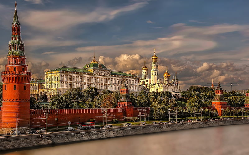 Kremlin, Moscow, Russia, Kremlin, Moscow, river, Russia, HD wallpaper