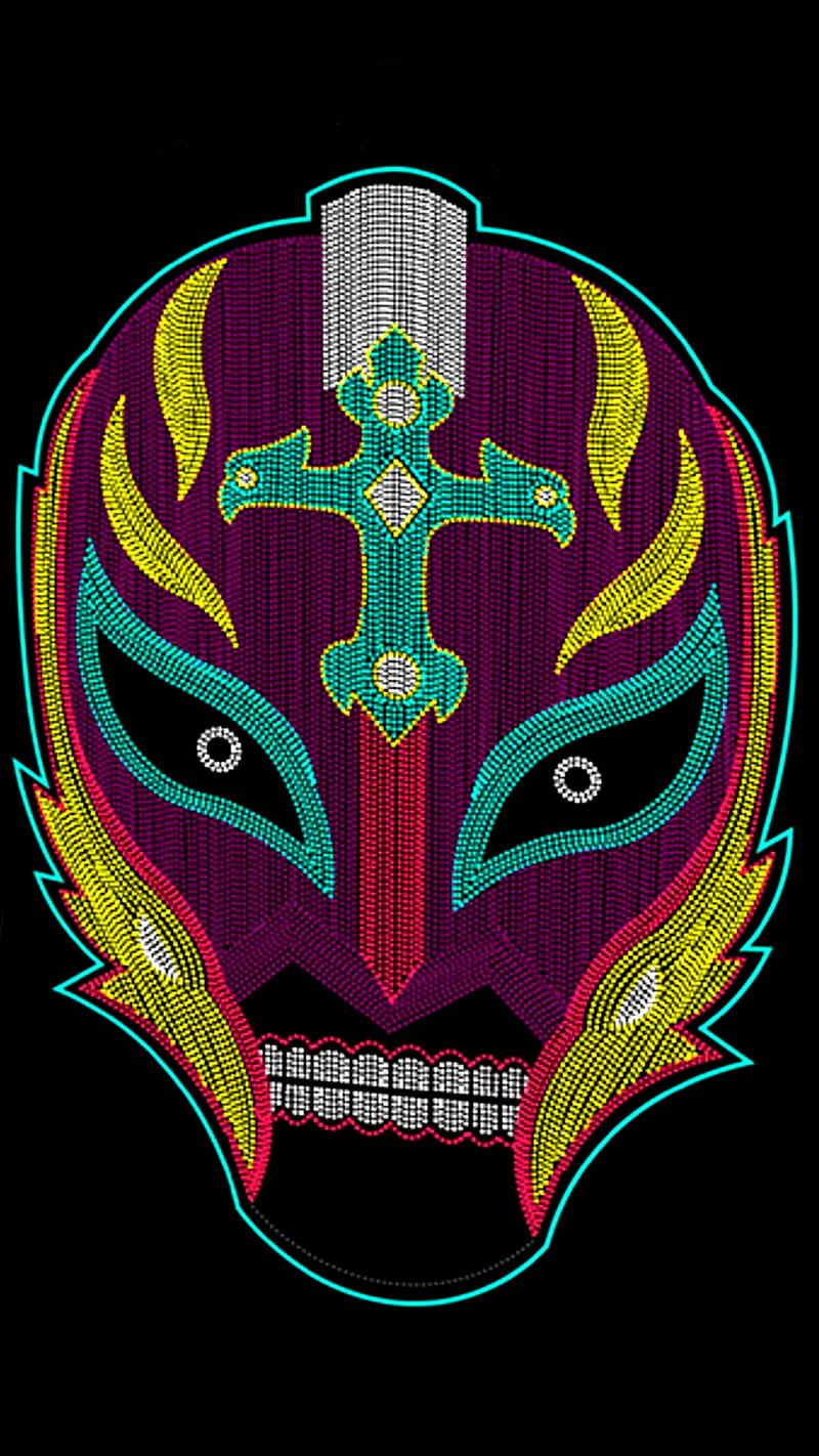 Rey Mysterio, 619, booyaka, logo, mask, mortal, nxt, raw, smackdown, guerra, wwe, HD phone wallpaper