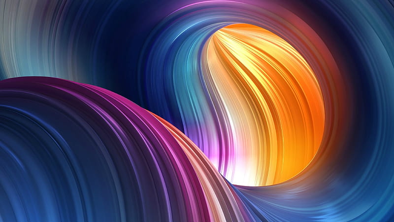 xiaomi stock , colorful curves, Abstract, HD wallpaper