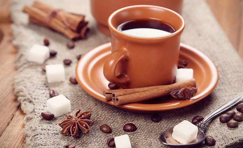 * Coffee *, aromatic, coffee, sugar, drink, coffee beans, HD wallpaper