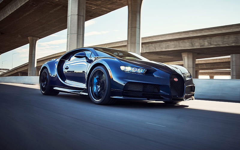 Bugatti Chiron Pur Sport, 2021, front view, exterior, tuning Chiron, luxury cars, hypercars, Bugatti, HD wallpaper