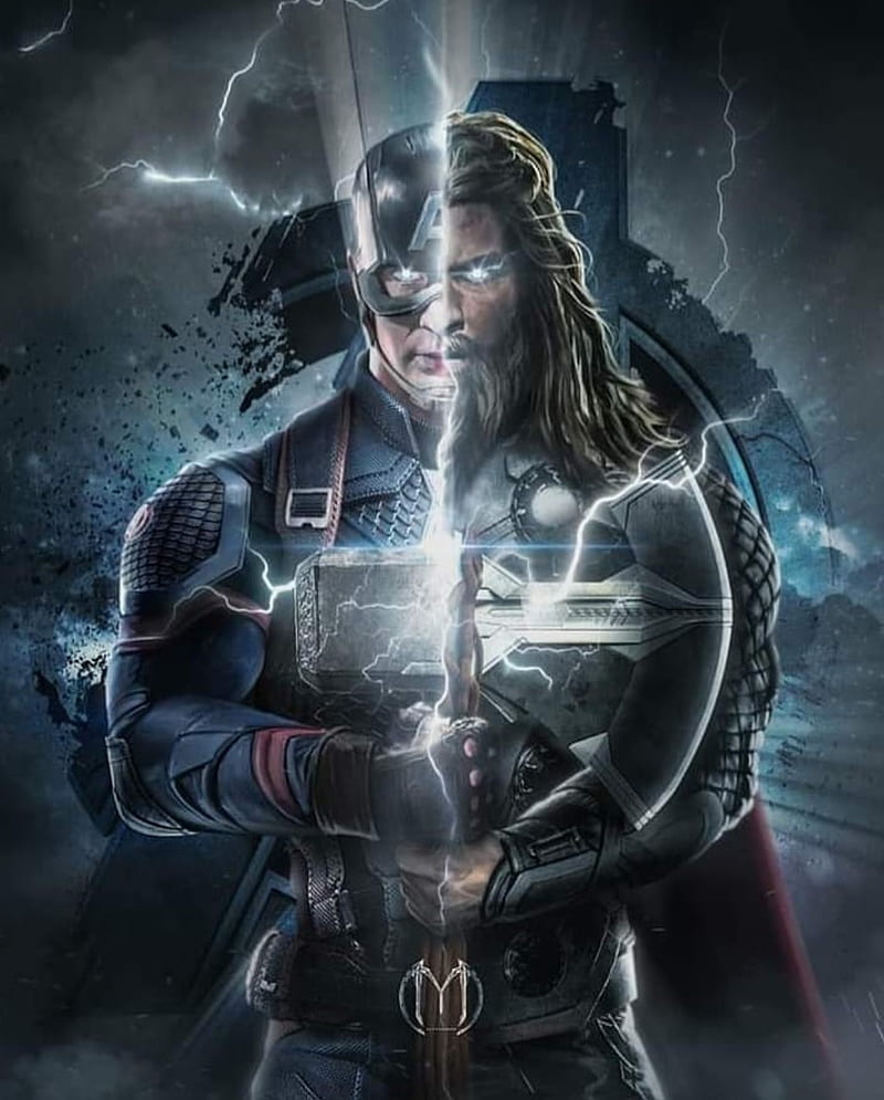 Cap and Thor, america, captain, captain america, endgame, god of thunder,  infinity war, HD phone wallpaper | Peakpx