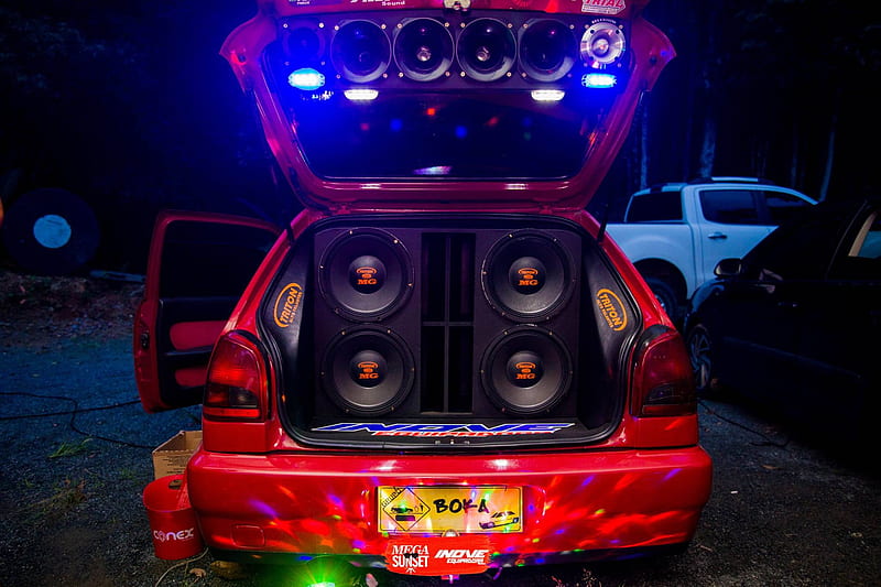 Loud Bass Speakers, technology, lights, carros, dodge, mustang, skyline, HD  wallpaper | Peakpx
