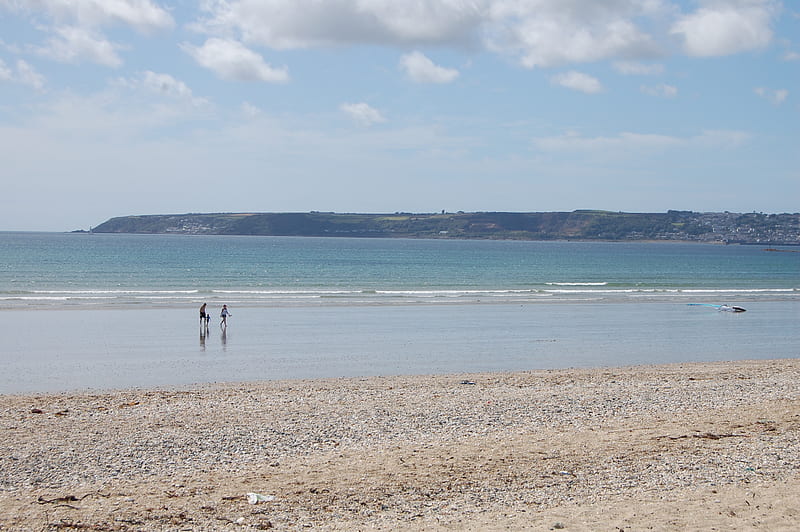 Sunny Day At The Beach, beach, sun, water, air, walk, clouds, sky, sea ...