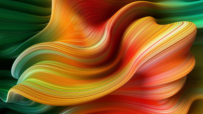 Colorful Swirl Shapes Abstract, HD wallpaper