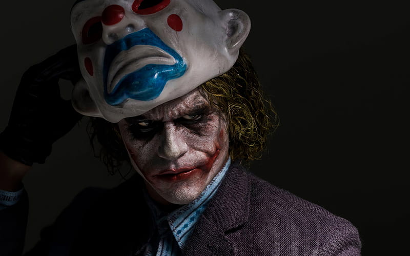 Joker Mask , joker, supervillain, superheroes, artwork, HD wallpaper