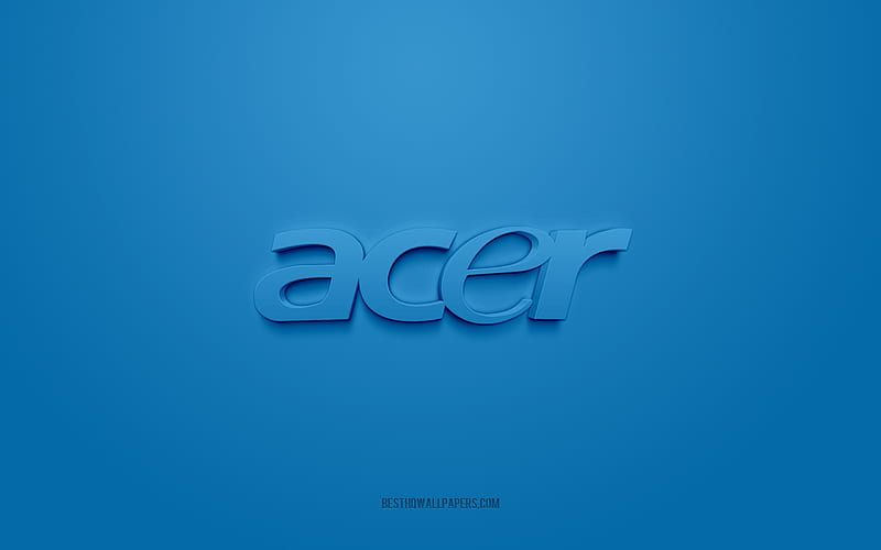 Acer logo, purple background, Acer 3d logo, 3d art, Acer, brands logo, purple 3d Acer logo, HD wallpaper