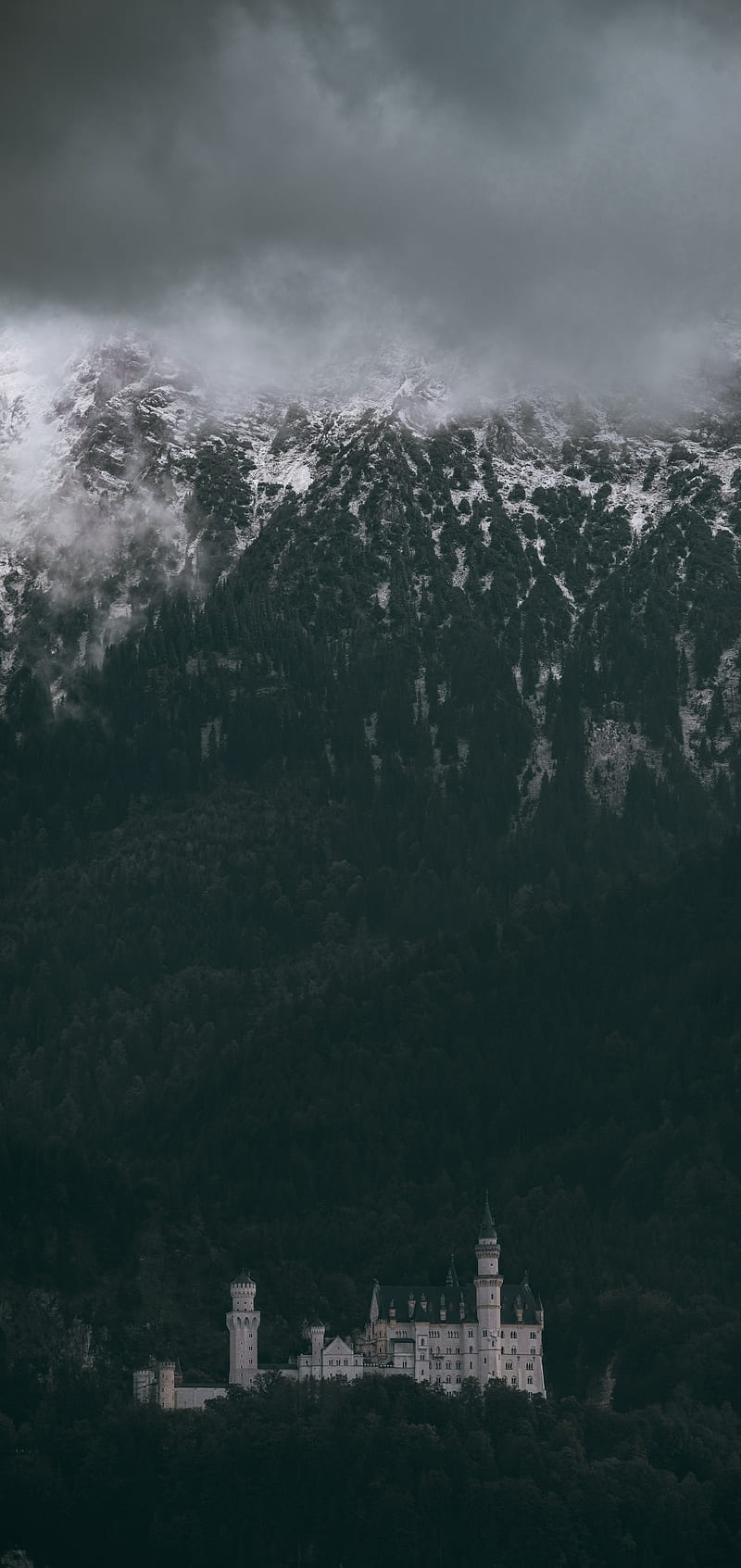 Castle s Mountain, full, black, white, , hq, HD phone wallpaper