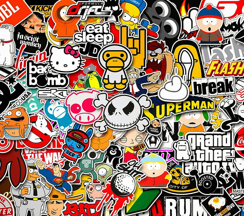 CS:GO sticker wallpaper 1366x768  Sticker bomb wallpaper, Go wallpaper,  Sticker bomb