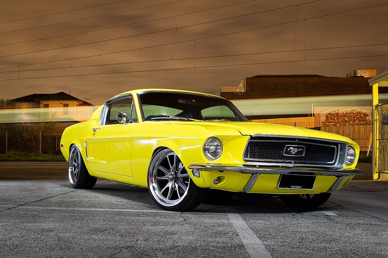 1968 Ford Mustang 2 2 Fastback, Old-Timer, Mustang, Ford, Car, Muscle, Fastback, HD wallpaper