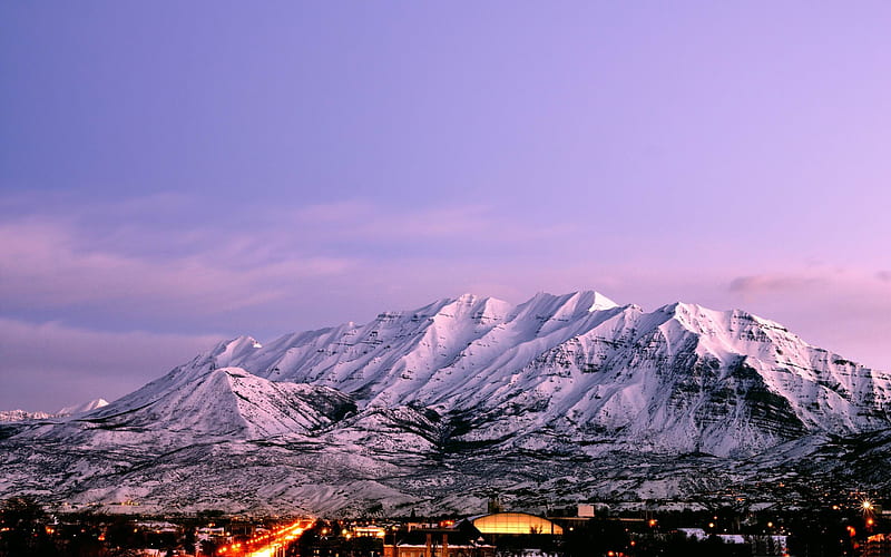 mount timpanogos dusk-Landscape, HD wallpaper