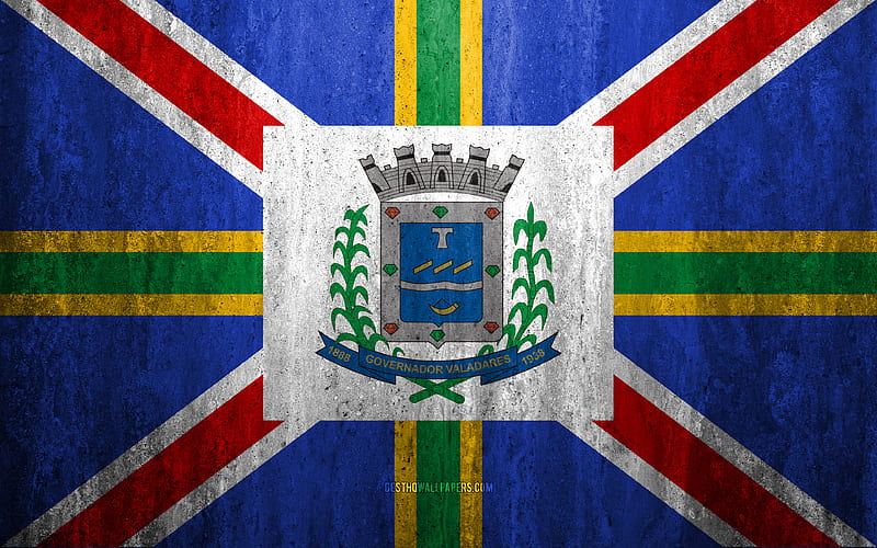 Flag of Francisco Morato stone background, Brazilian city, grunge