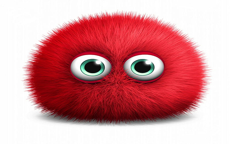 Cute Monster, cartoon, red, HD wallpaper | Peakpx