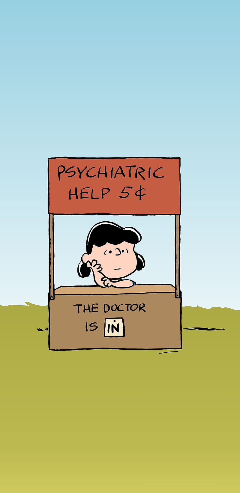 The Doctor Is In, charlie brown, help, lucy, peanuts, psychiatric, snoopy, steve chavez, wraitude, HD phone wallpaper