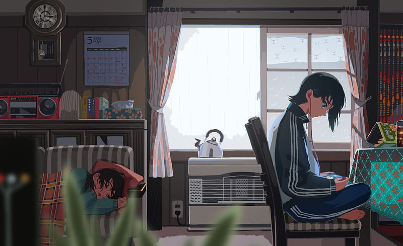Anime, Original, Room, HD wallpaper