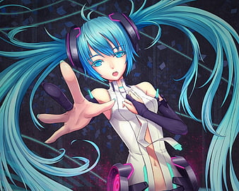 Hatsune Miku, superstar, twin tail, anime, hot, anime girl
