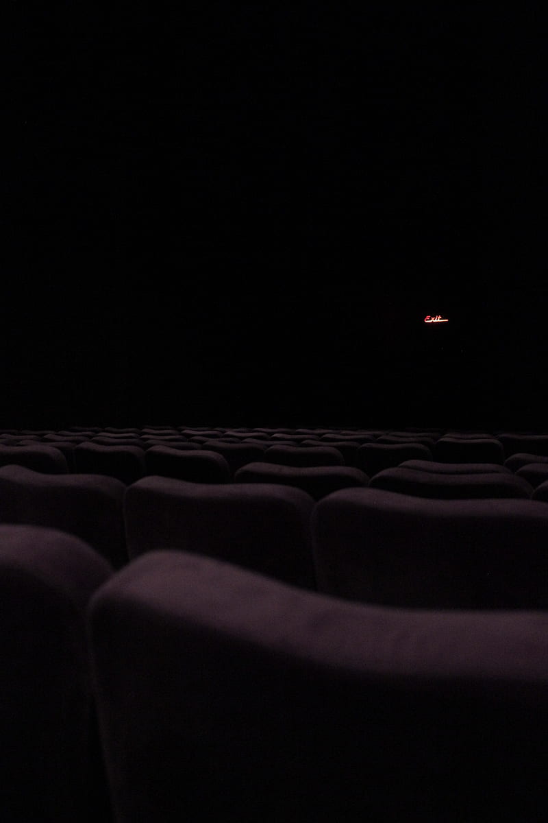 cinema, chairs, dark, darkness, HD phone wallpaper