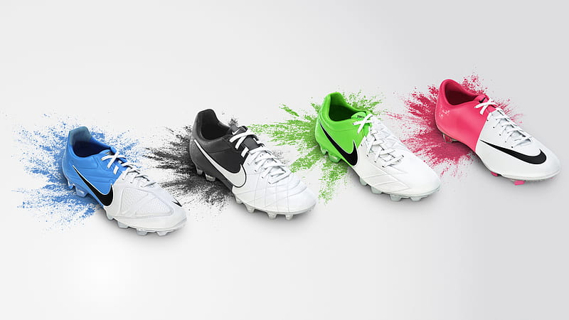 Colourful Nike Shoes In White Background Nike, HD wallpaper