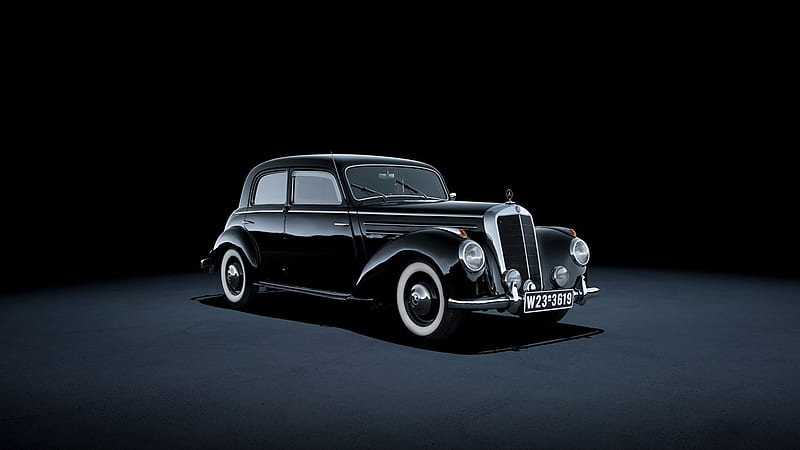 Mercedes-Benz Retro 1951-55 Limousine Gray, Mercedes-Benz, Limousine Gray, Retro 1951-55, car, HD wallpaper