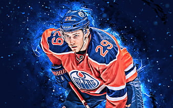 Download NHL Edmonton Oilers Leon Draisaitl Digital Artwork Wallpaper