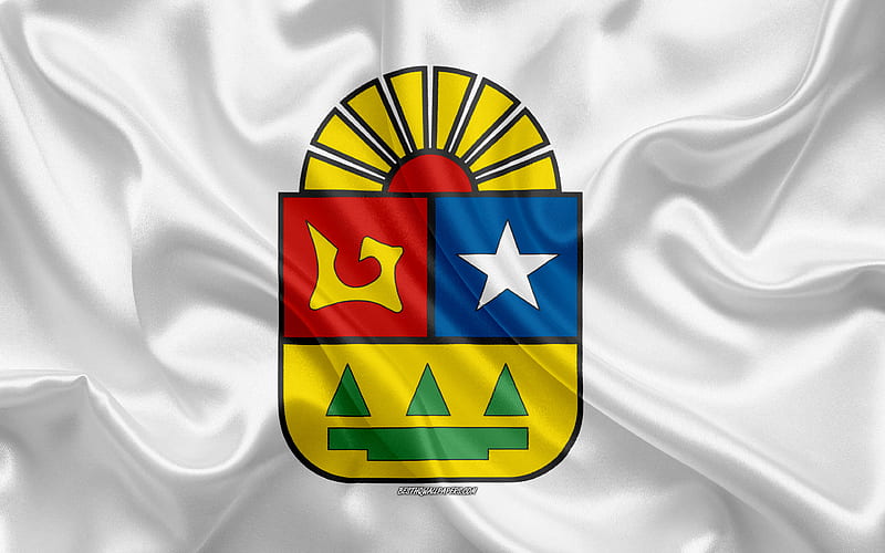 Flag of Quintana Roo silk flag, Mexican state, Quintana Roo flag, coat of arms, silk texture, Quintana Roo, Mexico, HD wallpaper