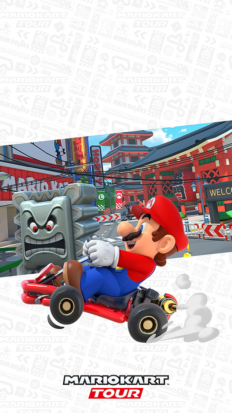 Mario Kart Tour 2, mario kart, phone, HD phone wallpaper