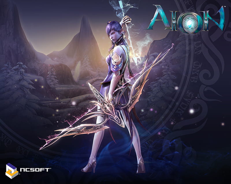 AION-THE TOWER OF ETERNITY, art, angel, aion, abstract, women, fantasy, 3d, girl, archer, dream, fairy, HD wallpaper