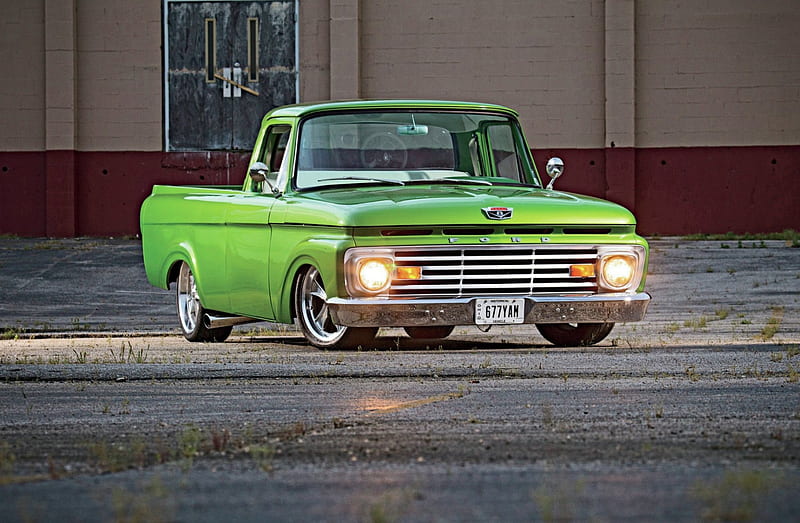1963-camioneta ford, clásico, ford, verde, camioneta, Fondo de pantalla HD  | Peakpx