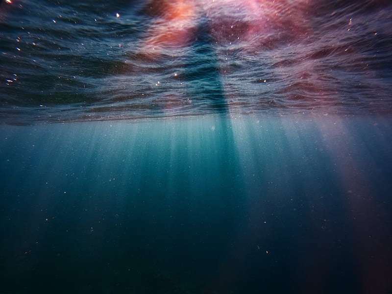 Underwater Sunbeams , underwater, graphy, HD wallpaper