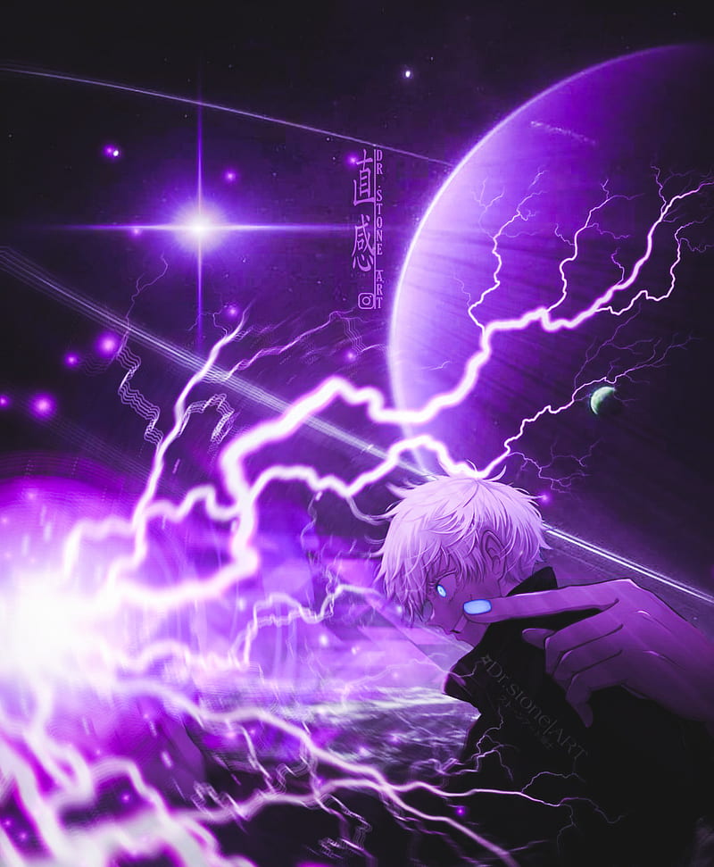 Gojo satoru, atmosphere, lightning, HD phone wallpaper