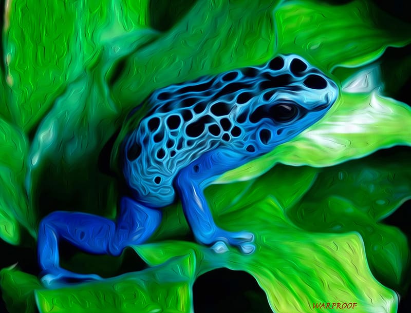 Frogs, Animal, Frog, Oil Painting, Poison Dart Frog, HD wallpaper
