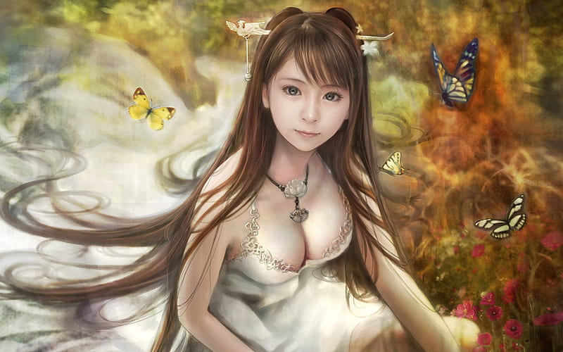 Fantasy-CG-Character i-chen-lin-Autumn-Girl, HD wallpaper