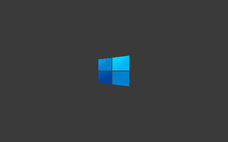 Windows 10 blue logo, minimalism, gray backgrounds, creative, operating  systems, HD wallpaper | Peakpx