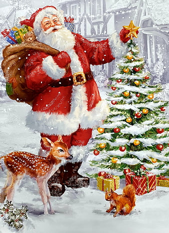Santa Claus, Merry Christmas, New Year, christmas travel concepts,  landmark, HD wallpaper | Peakpx
