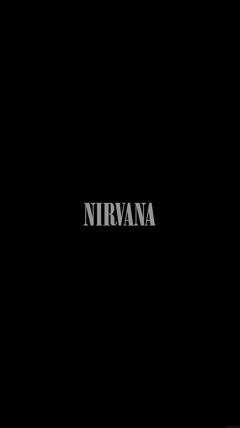 Nirvana, black, nevermind, simple, HD phone wallpaper
