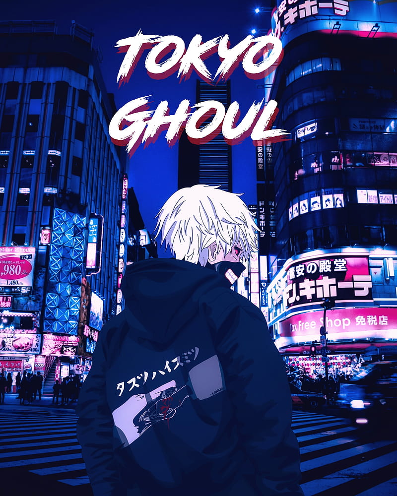 Ken Kaneki Wallpaper 4K, Night City, Tokyo Ghoul