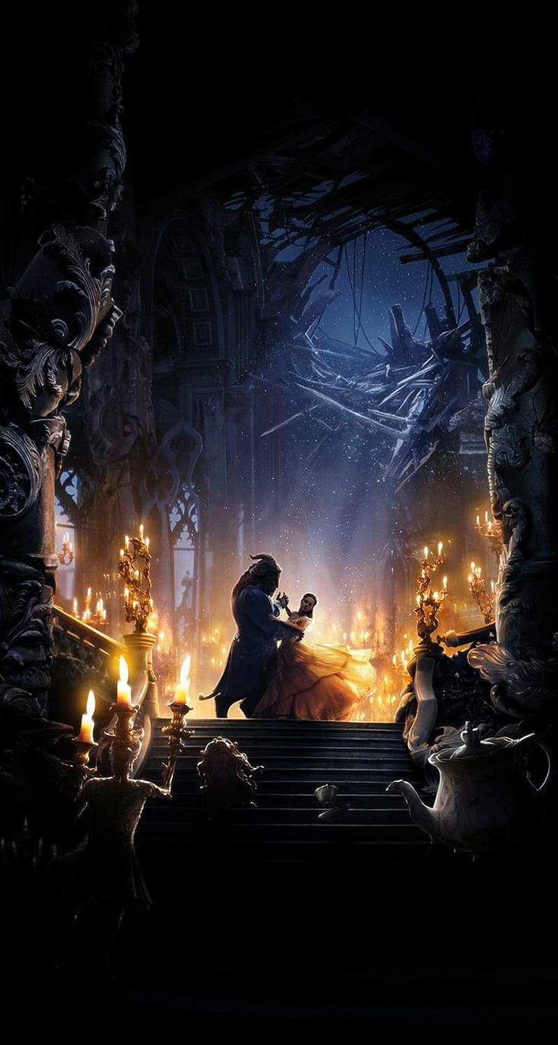 Beauty and beast, beauty and the beast, disney, HD phone wallpaper