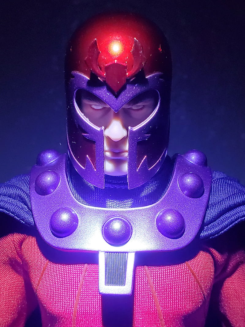 Master of Magnetism, magneto, marvel, purple, red, shine, villain, x-men, HD phone wallpaper