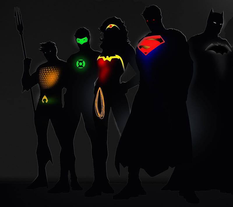 dc heroes, dark, dc, green lalten superman, wonder women, HD wallpaper
