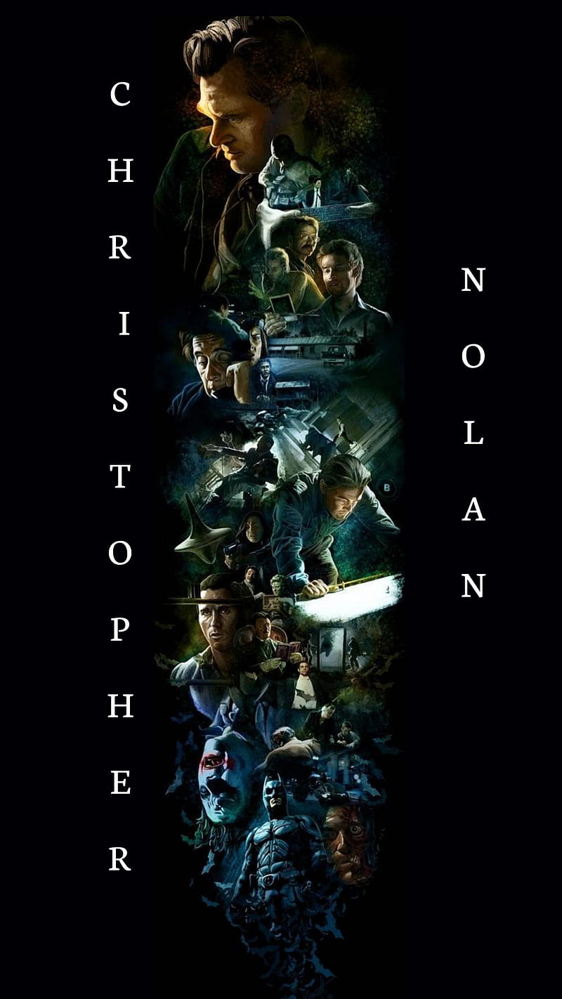 Christopher Nolan, art, dark knight, dunkirk, inception, interstellar, poster, prestige, tenet, HD phone wallpaper
