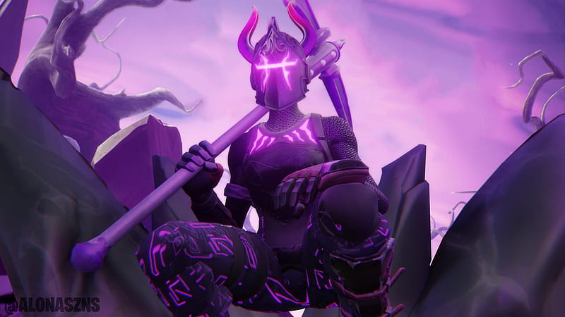 Dark Red Knight Fortnite, Purple Knight, HD wallpaper