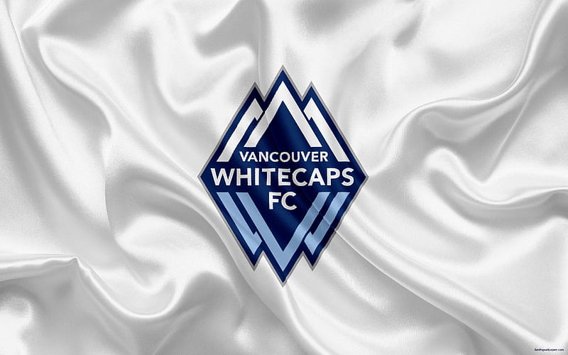 Vancouver Whitecaps FC, American Football Club, MLS, USA, Major League Soccer, emblem, logo, silk flag, Vancouver, British Columbia, Canada, football, HD wallpaper