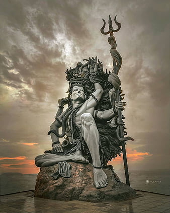 White Shiva Statue In Moon Sky Background Shiva, HD wallpaper | Peakpx-sgquangbinhtourist.com.vn