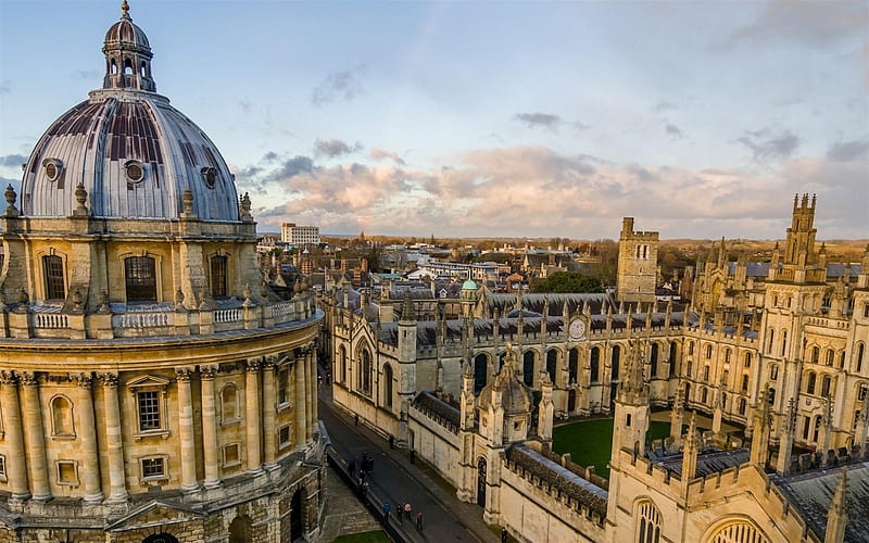 Oxford University, Educational Institutions the World, British university, old houses, architecture, Oxford, England, HD wallpaper