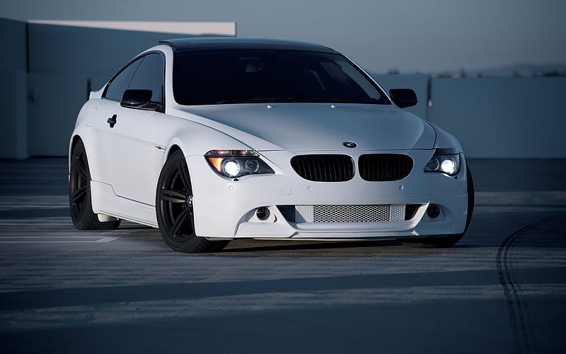 BMW M6, e63, tuning, arking, white m6, BMW, HD wallpaper