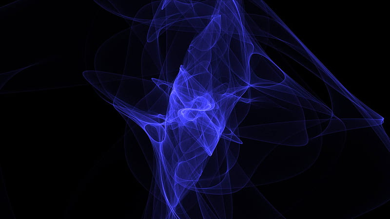 Blue swirl, attractor, bonito, abstract, nice, swirl, fractal, color, blue, HD wallpaper